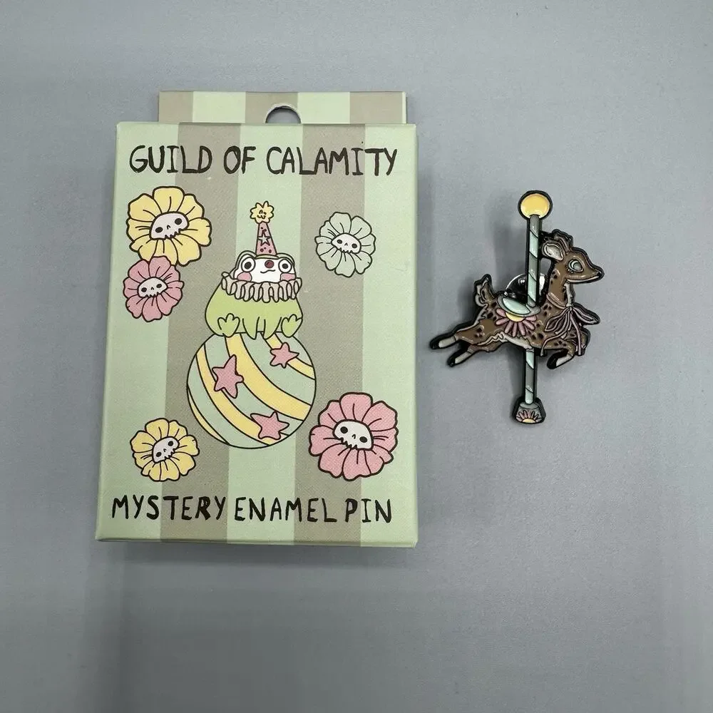 Guild Of Calamity Carousel Critters Blind Enamel Pin New Open DEER